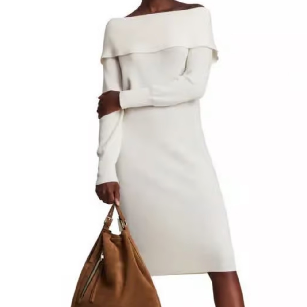 AllSaints Ridley Marla‎ Off the Shoulder Sweater Dress